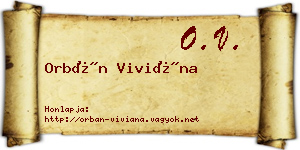 Orbán Viviána névjegykártya